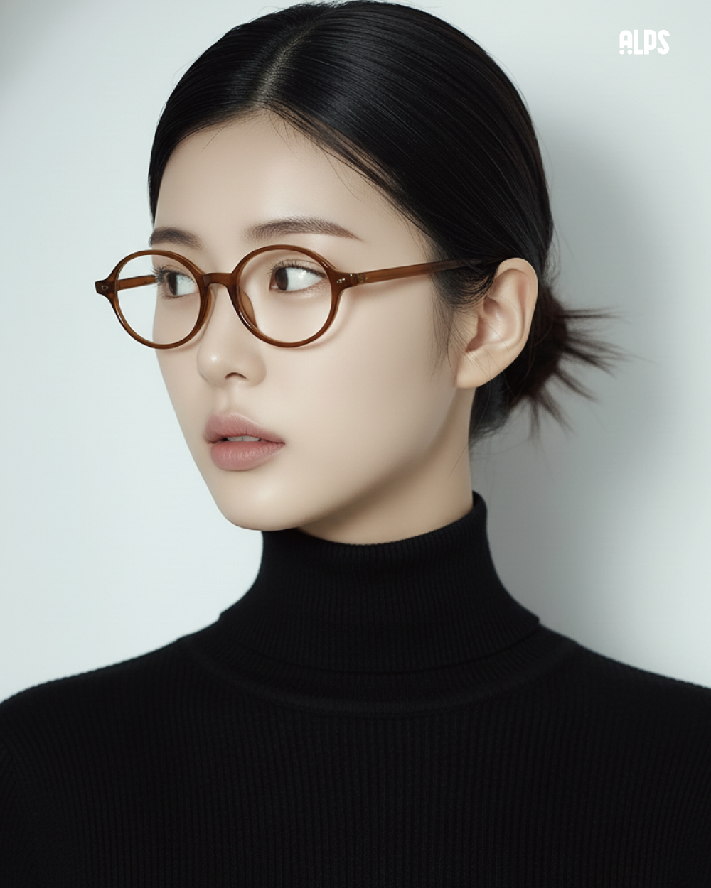 오벌형 뿔테 8909